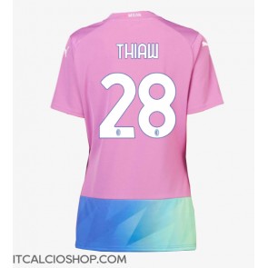 AC Milan Malick Thiaw #28 Terza Maglia Femmina 2023-24 Manica Corta